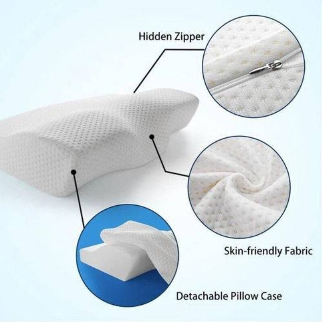 Ergonomic Contour Memory Foam Orthopedic Pillow Neck Support