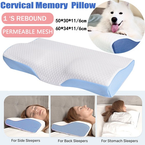 Ergonomic Contour Memory Foam Orthopedic Pillow Neck Support